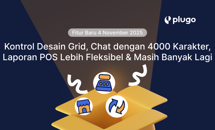 Nikmati fleksibilitas desain baru dengan Global Grid Setting, kontrol produk waiting list di free item saat checkout, batas karakter chat 4000, hingga laporan penjualan POS yang lebih detail.